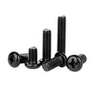 Phillips - grande vis à tête bombée plate et ronde, en acier inoxydable noir, M3 M4 M5 M6 M8, boulon croisé, 20 pièces, M5X35