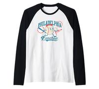 Philly Baseball Vintage Cartoon Home Run Vibes Manche Raglan