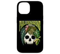 Philodendron House Plant Lover Skull Aroids Pot de Fleurs Coque pour iPhone 14