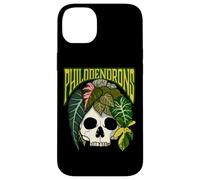 Philodendron House Plant Lover Skull Aroids Pot de Fleurs Coque pour iPhone 14 Plus