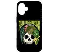 Philodendron House Plant Lover Skull Aroids Pot de Fleurs Coque pour iPhone 16