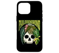 Philodendron House Plant Lover Skull Aroids Pot de Fleurs Coque pour iPhone 16 Pro Max