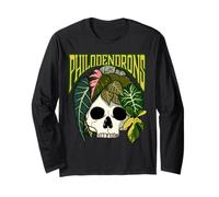 Philodendron House Plant Lover Skull Aroids Pot de Fleurs Manche Longue