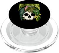 Philodendron House Plant Lover Skull Aroids Pot de Fleurs PopSockets PopGrip pour MagSafe