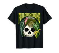 Philodendron House Plant Lover Skull Aroids Pot de Fleurs T-Shirt