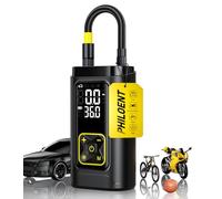 Philoent Compresseur d'air portable pour pneus de voiture avec jauge, pompe à air rapide de 150 PSI pour voiture, moto, vélo, balles, pompe à pneu numérique avec lumière LED, arrêt automatique