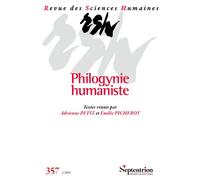Philogynie humaniste Revue des Sciences Humaines, n° 357/janvier-mars 2025 - Adrienne Petit - Presses Universitaires Du Septen-Trion - broché - Revue