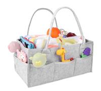 Philorn Organisateur de table à langer, 38 cm de long, panier à couches pour bébé, panier avec compartiments amovibles, organisateur à langer multifonction, panier portable pour couches, cadeau de