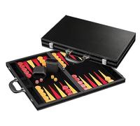 Philos 18-inch Leatherette Backgammon Set, Donousa