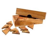 Philos 3618 - Triangle Domino, jeu de dominos, jeu de ponte, jeu de société en bois
