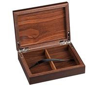 Philos Boîte de rangement en bois pour 2 jeux de cartes – aimantée, marqueterie noyer