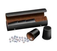 Philos Dobbelbeker Kunstleer Zwart (Set 5 Stuks)