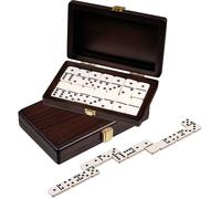 Philos Domino double 6 boîte en noyer 20x12.5cm