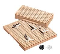 Philos Folding Go Set - Beech Wood Board with Plastic Stones