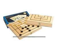 Philos-Spiele Jeu de stratégie Nine Mens Morris – Plateau bois pliant, rangement, 2 joueurs Merelles