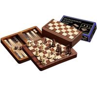 Philos Travel Chess/Dam/Backgammon Cassette Champ 18 Mm, Hauteur Du Roi 37 Mm Magnetic