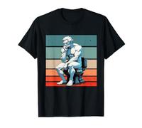 Philosophe penseur Parodie Toilette Humour Sculpture drôle T-Shirt Graphique avec Valeur