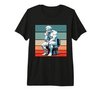 Philosophe penseur Parodie Toilette Humour Sculpture drôle T-Shirt Haut de Gamme
