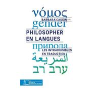 Philosopher en Langues Les Intraduisibles en Traduction - Collectif - Rue D'ulm Eds - broché - Essai