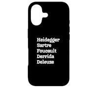 Philosophes : Heidegger Sartre Foucault Derrida Deleuze Coque pour iPhone 17
