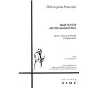 Philosophia Scientiae T. 15 / 1 2011: Hugh Maccoll / After Hundred Years