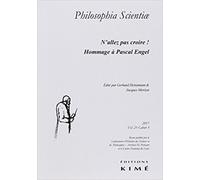 Philosophia Scientiae T. 21 / 3 2017 Hommage a Pascal Engel - Collectif - Kime - broché - Revue