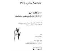 Philosophia scientiae vol. 28/3 Kurt Goldstein, le milieu et la clinique - Agathe Camus - Kime - broché - Revue