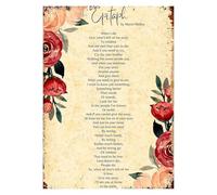 Philosophical Wall Art - A Short Epitaph Poem Print, Contemplative Decor for the Living Room, Bookshelf Wall or Quiet Corner(Framed,16x24inch(40x60cm))