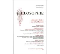 Philosophie 135 Alexandre Kojeve face à Carl Schmitt - Collectif - Minuit - broché - Revue
