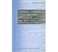 Philosophie chimique hegel et la science dynamiste son temps - Emmanuel Renault - Presses Universitaires Bordeaux - broché - Livre