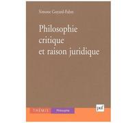 Philosophie Critique Et Raison Juridique