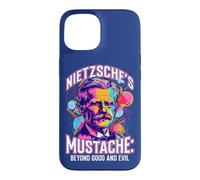 Philosophie de Citation de la Moustache de Nietzsche au-delà du Bien et du Mal Coque pour iPhone 15