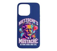 Philosophie de Citation de la Moustache de Nietzsche au-delà du Bien et du Mal Coque pour iPhone 15 Pro Max