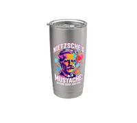 Philosophie de citation de la moustache de Nietzsche au-delà du bien et du mal Gobelet isotherme en acier inoxydable double paroi