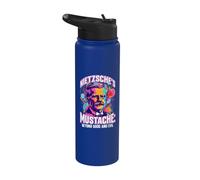 Philosophie de citation de la moustache de Nietzsche au-delà du bien et du mal Stainless Steel Insulated Water Bottle