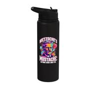 Philosophie de citation de la moustache de Nietzsche au-delà du bien et du mal Stainless Steel Insulated Water Bottle