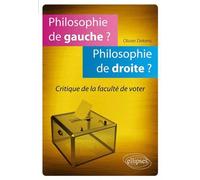 Philosophie De Gauche ? Philosophie De Droite ? - Critique De La Faculté De Voter