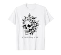 Philosophie de la mortalité du crâne de Memento Floral Mori T-Shirt
