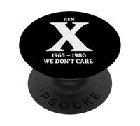 Philosophie de l'apathie Gen X We Don't Care PopSockets PopGrip Adhésif