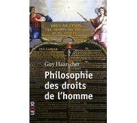 Philosophie des droits de l'homme - Guy Haarscher - Cerf - Poche - Essai