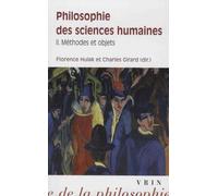Philosophie Des Sciences Humaines - Volume 2, Méthodes Et Objets