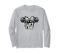 Philosophie d'haltérophilie I Lift Therefore I Am Funny Manche Longue