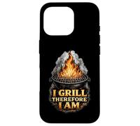 Philosophie du Barbecue « I Grill Therefore I Am Funny » Coque pour iPhone 16 Pro