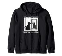 Philosophie du Chat « I Do Not Think Therefore I Do Not Am Funny » Sweat à Capuche