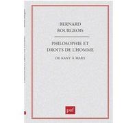 Philosophie et Droits de l'Homme de Kant à Marx