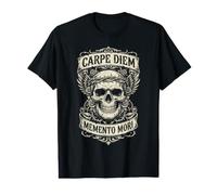 Philosophie Gothique Carpe Diem Memento Mori Skull T-Shirt Graphique avec Valeur