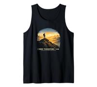 Philosophie I Hike Therefore I Am Mountain Sunset Hiker Débardeur