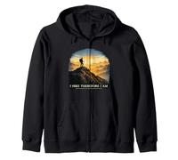 Philosophie I Hike Therefore I Am Mountain Sunset Hiker Sweat à Capuche