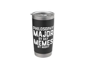Philosophie Major By Day Memes By Night Philosophe Student Gobelet isotherme en acier inoxydable double paroi