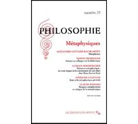 Philosophie, numéro 70 : Métaphysiques